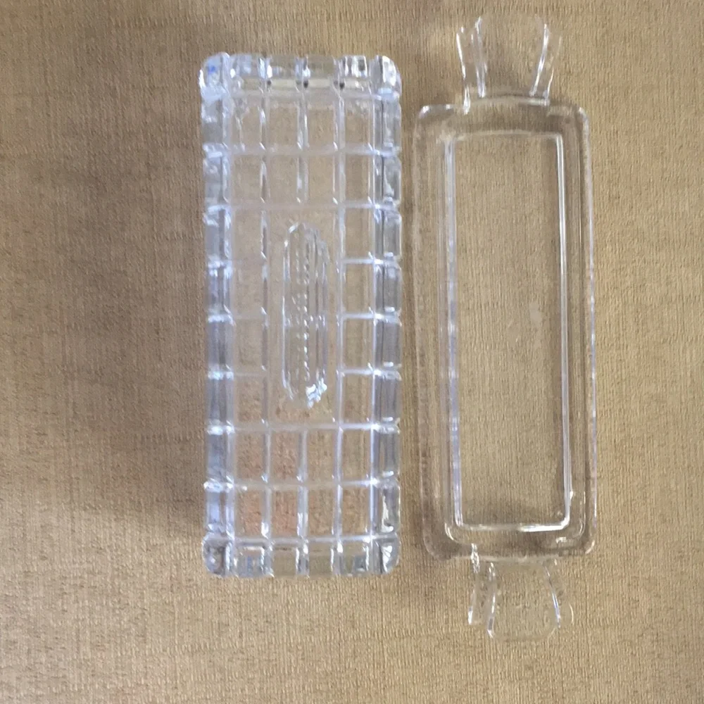 RARE Vintage Heisey Victorian Clear 1/4 Pound Covered Butter Dish with Handles - Picture 5 of 8